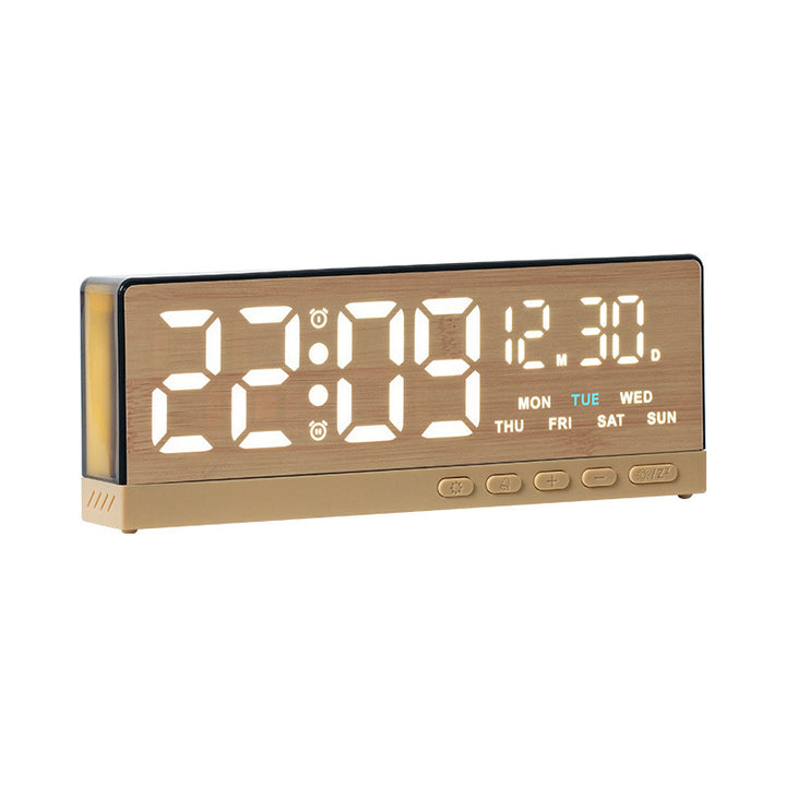 Digital Alarm Clock with Clear LED Display Bowlift