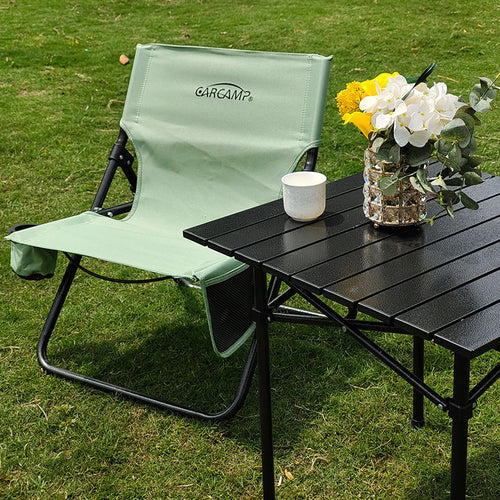 Women Comfortable Folding Chair with Cup Holder Bowlift