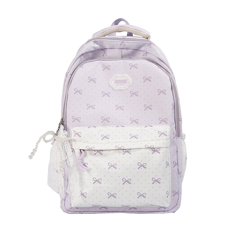 Whimsical Bow Print Backpack