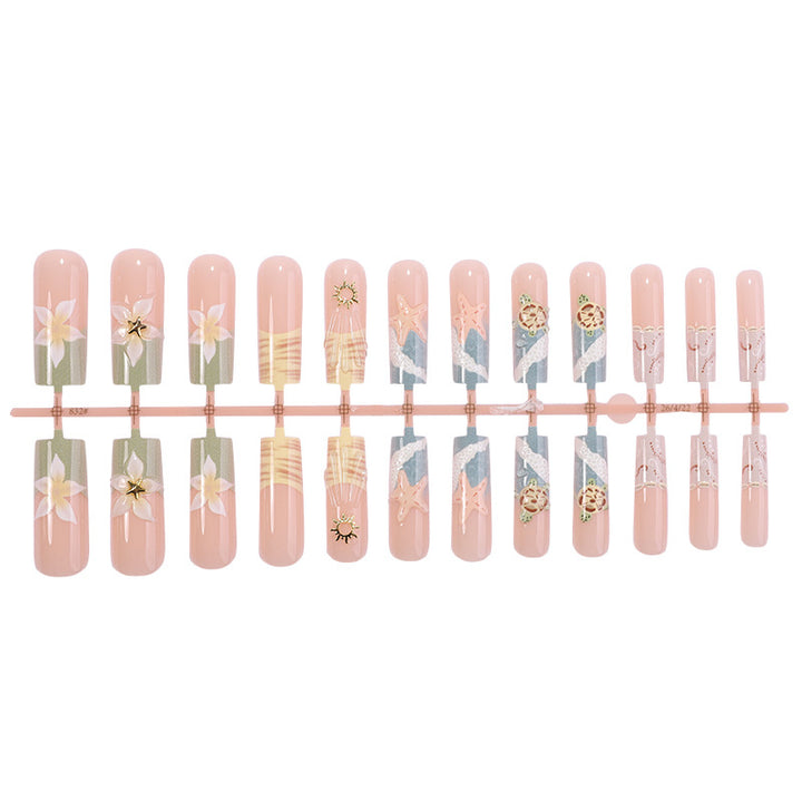 Creative Themed Press-On Nail Art Set Bowlift