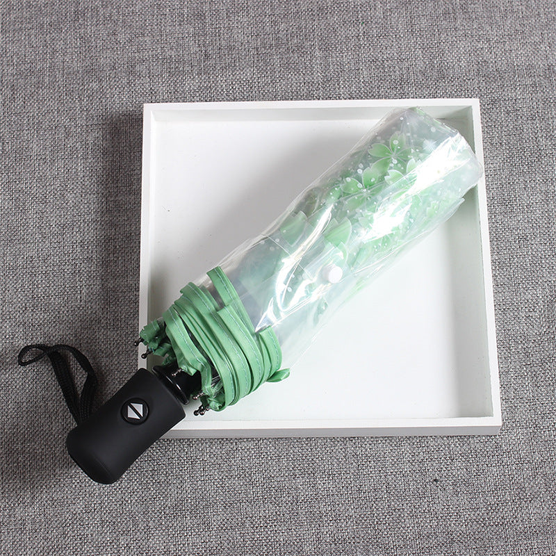 Women's elegant and portable umbrella with floral design Bowlift