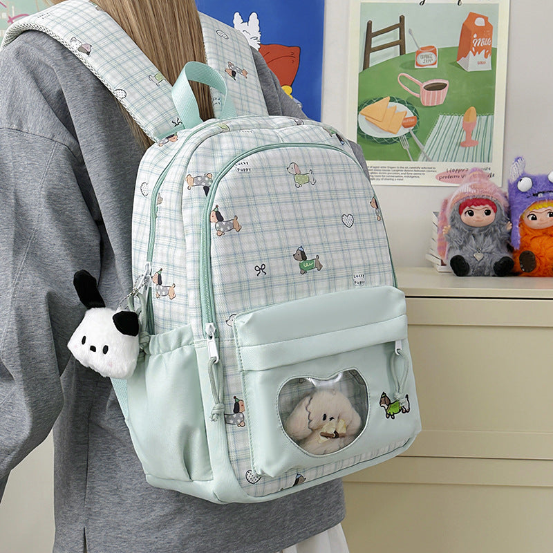 Backpack with Creative Music and Animal Motif Bowlift