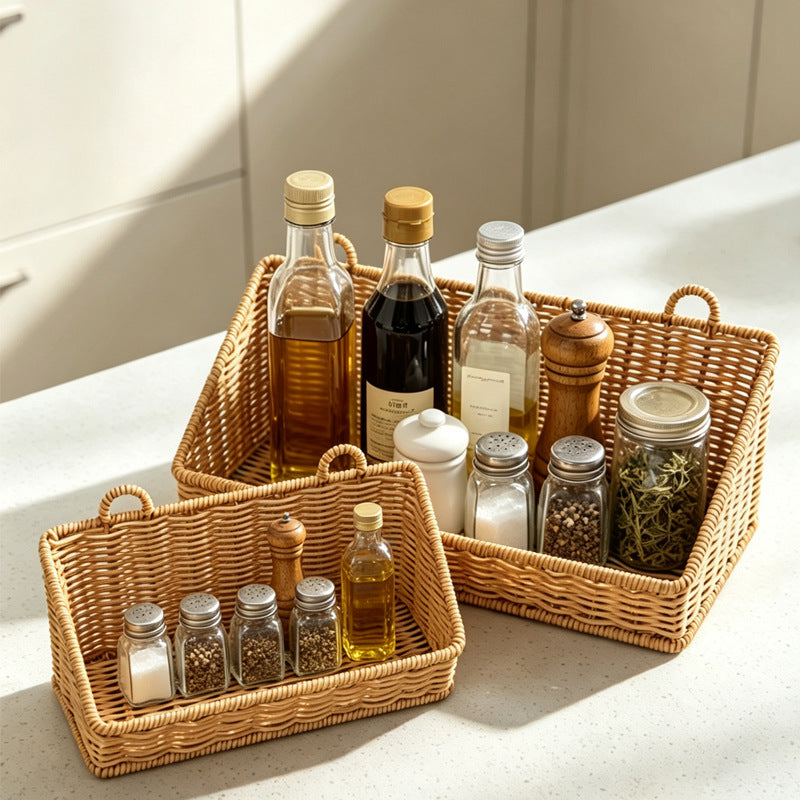 Rustic Woven Storage Tray Bowlift