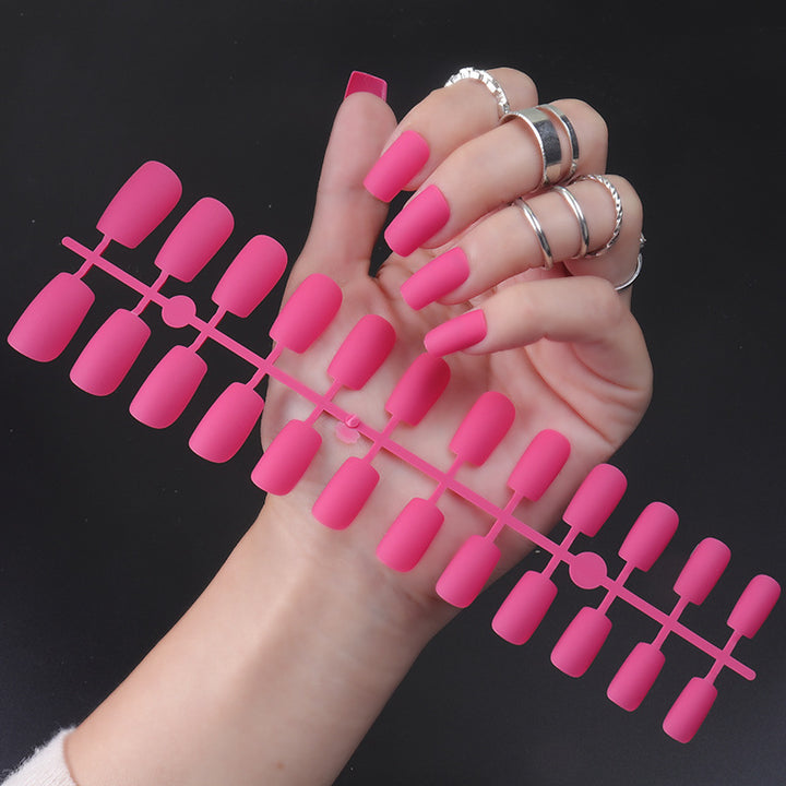 Matte Finish Long Stiletto Press-On Nails Bowlift