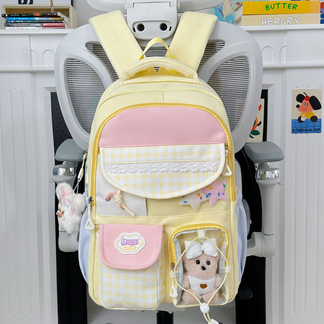 Cute Animal-Themed Multi-Compartment Backpack