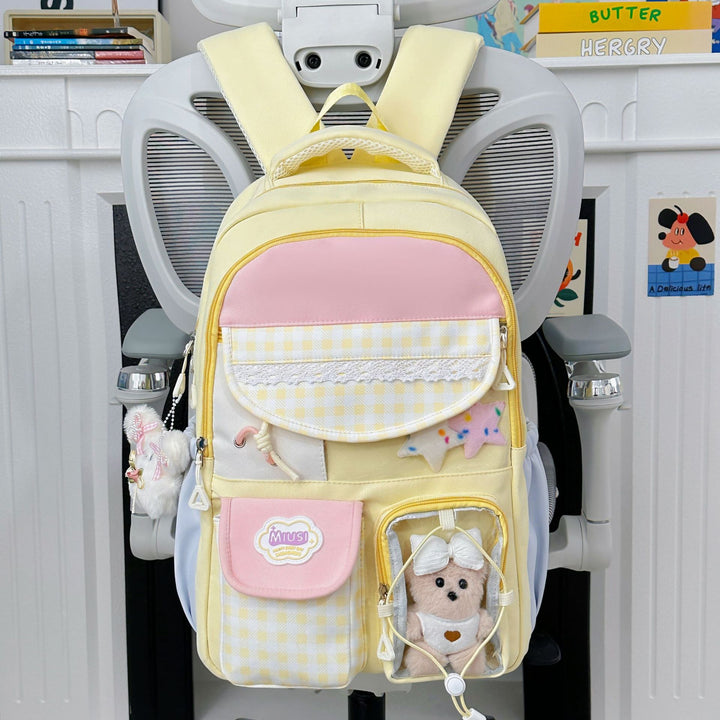 Cute Animal-Themed Multi-Compartment Backpack