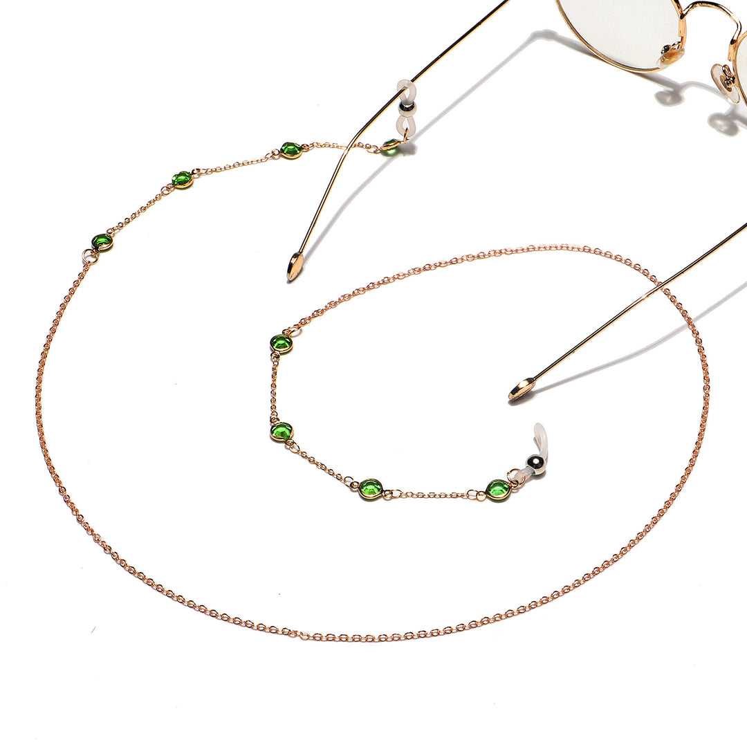 Elegant Gemstone Eyewear Chain Bowlift