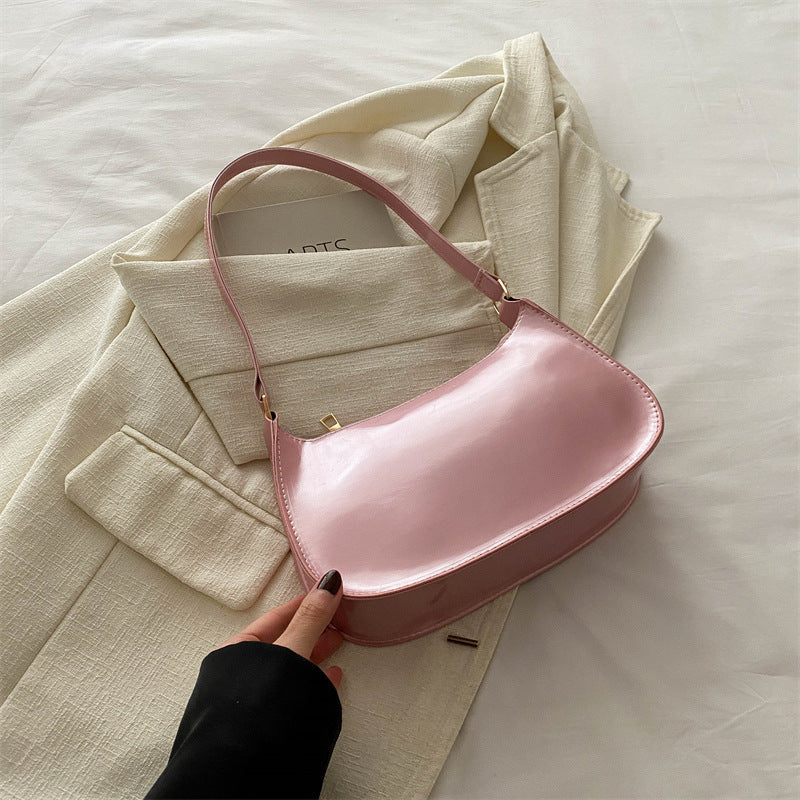 Chic Patent Leather Shoulder Bag Bowlift
