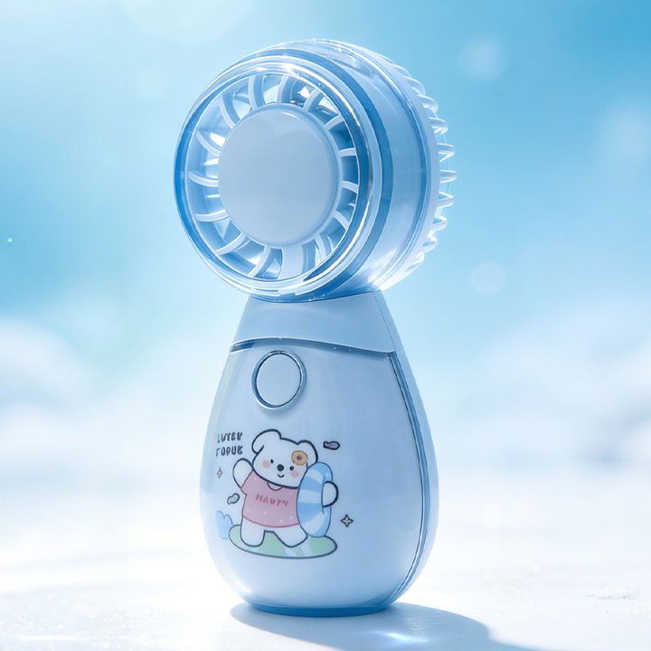 Ladies Portable Hand Fan in Cute Cat Design Bowlift