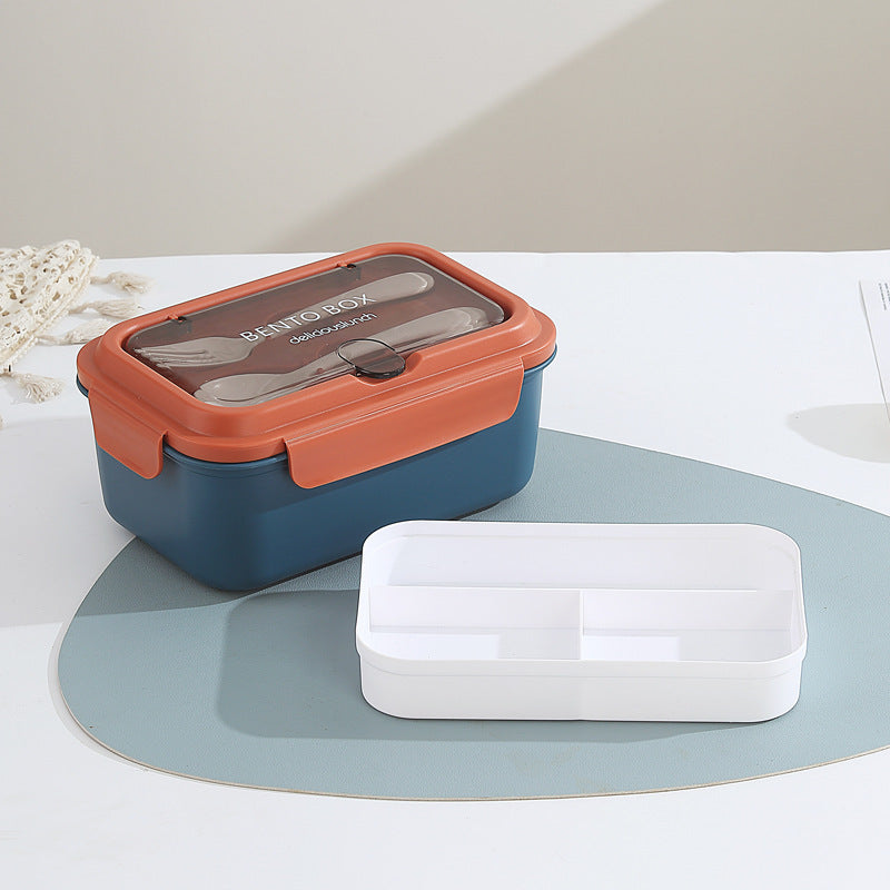 Leakproof Compartmentalized Kids Bento Lunchbox with Removable Round Soup Bowl and Utensil Storage Bowlift
