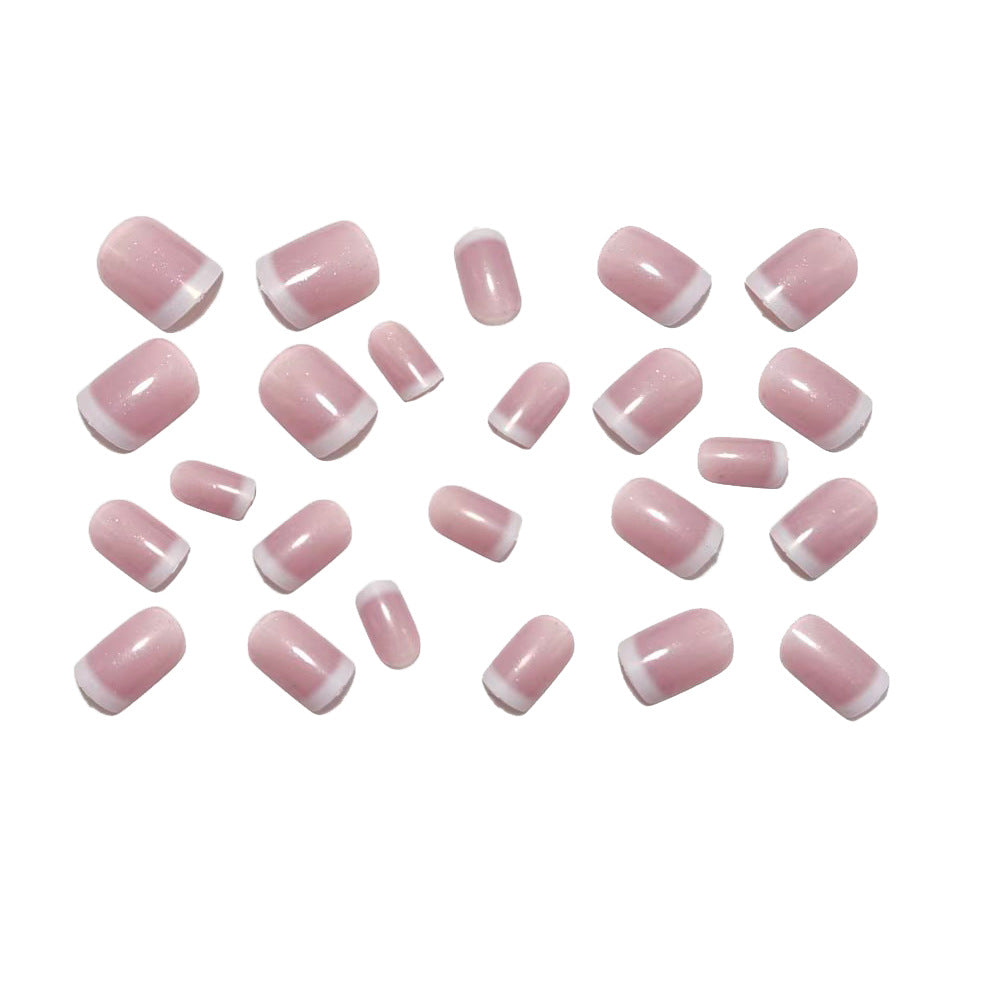 Artificial Nails in Elegant French Tip Style Bowlift