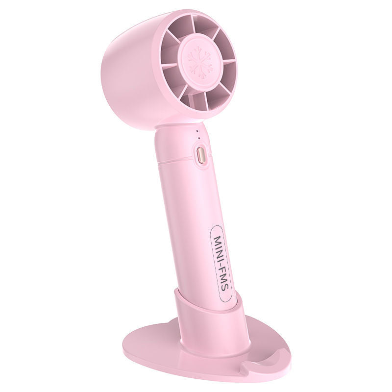 Ladies Portable Mini Hand Fan with Stand Bowlift