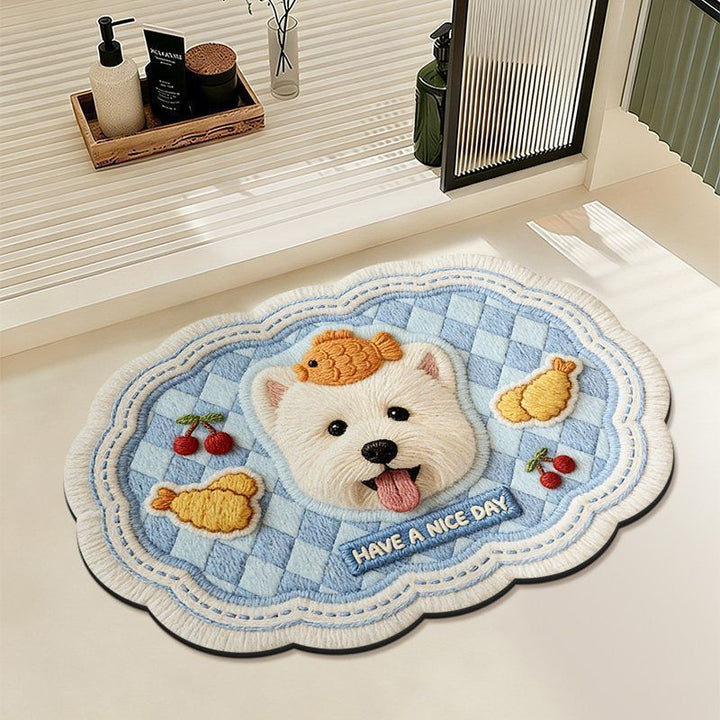 Cat-Themed Bathroom Mat
