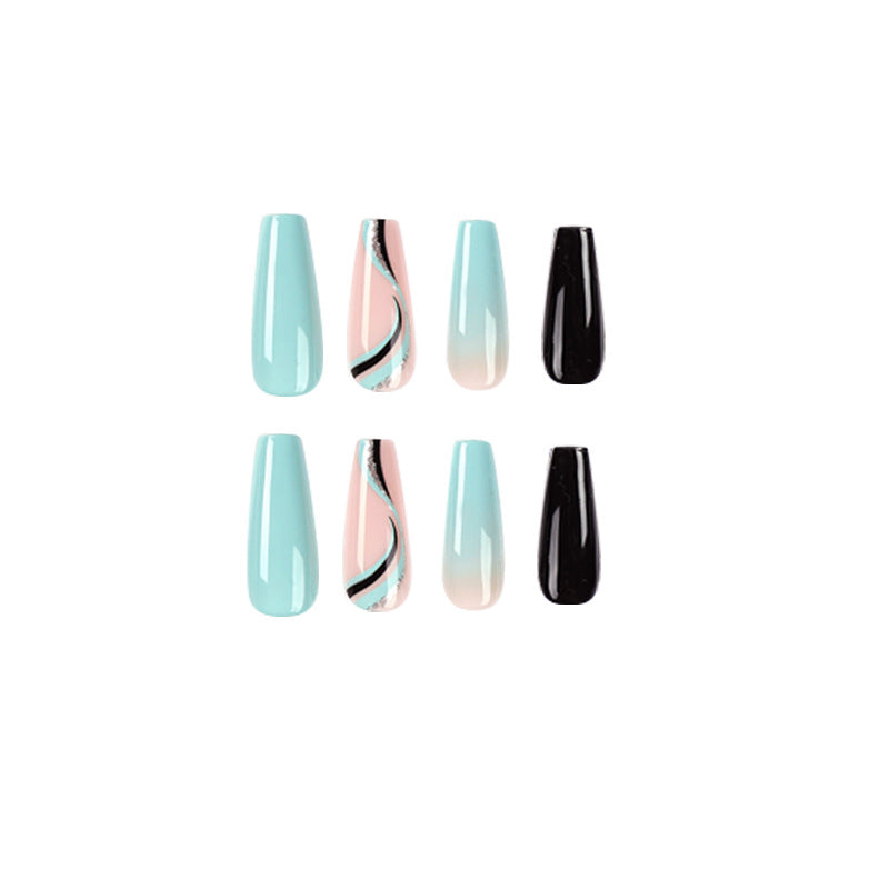 Artistic Gel Nail Extensions in Modern Design Bowlift