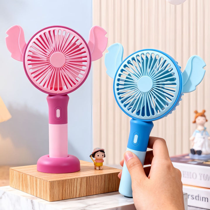 Women's Portable Hand Fan in Playful Elephant Design Bowlift