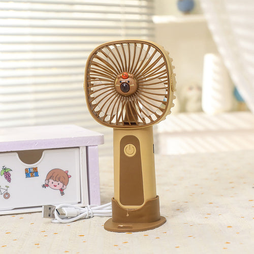 Women's Portable Hand Fan with Swiveling Head and USB Connection Bowlift