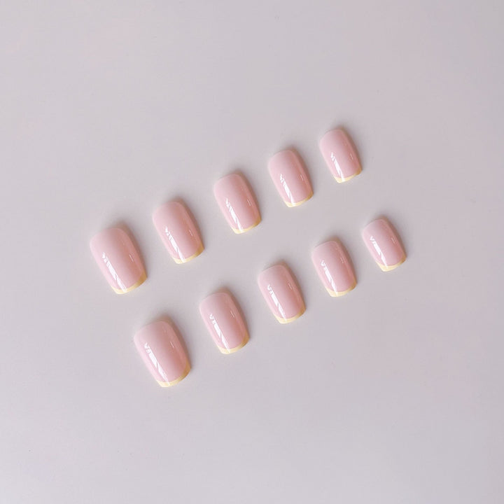 Nail set with modern French tips and striking neon accents Bowlift