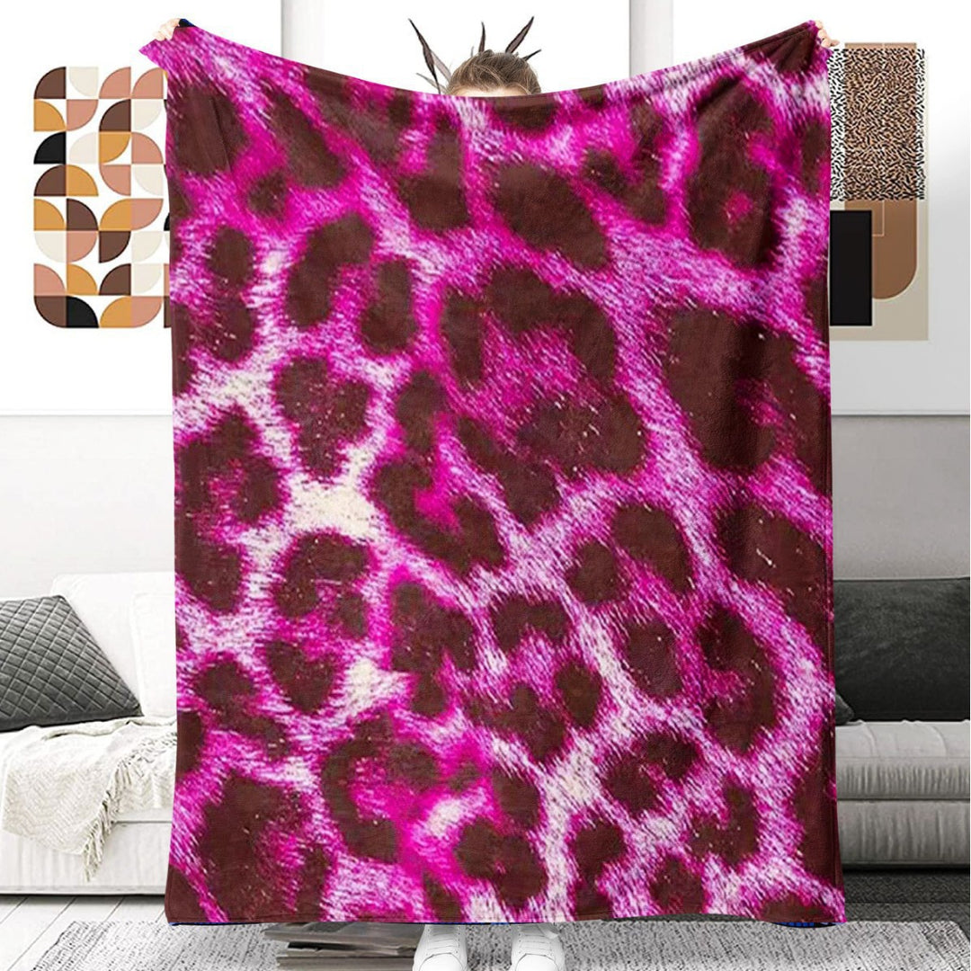 Artistic Leopard Print Throw Blanket
