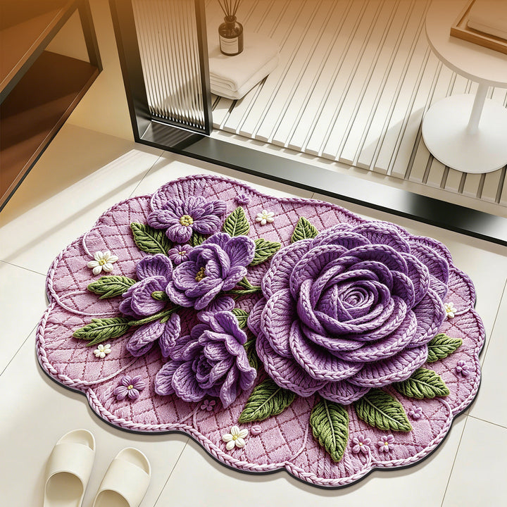 Floral Embellished Bath Mat Bowlift