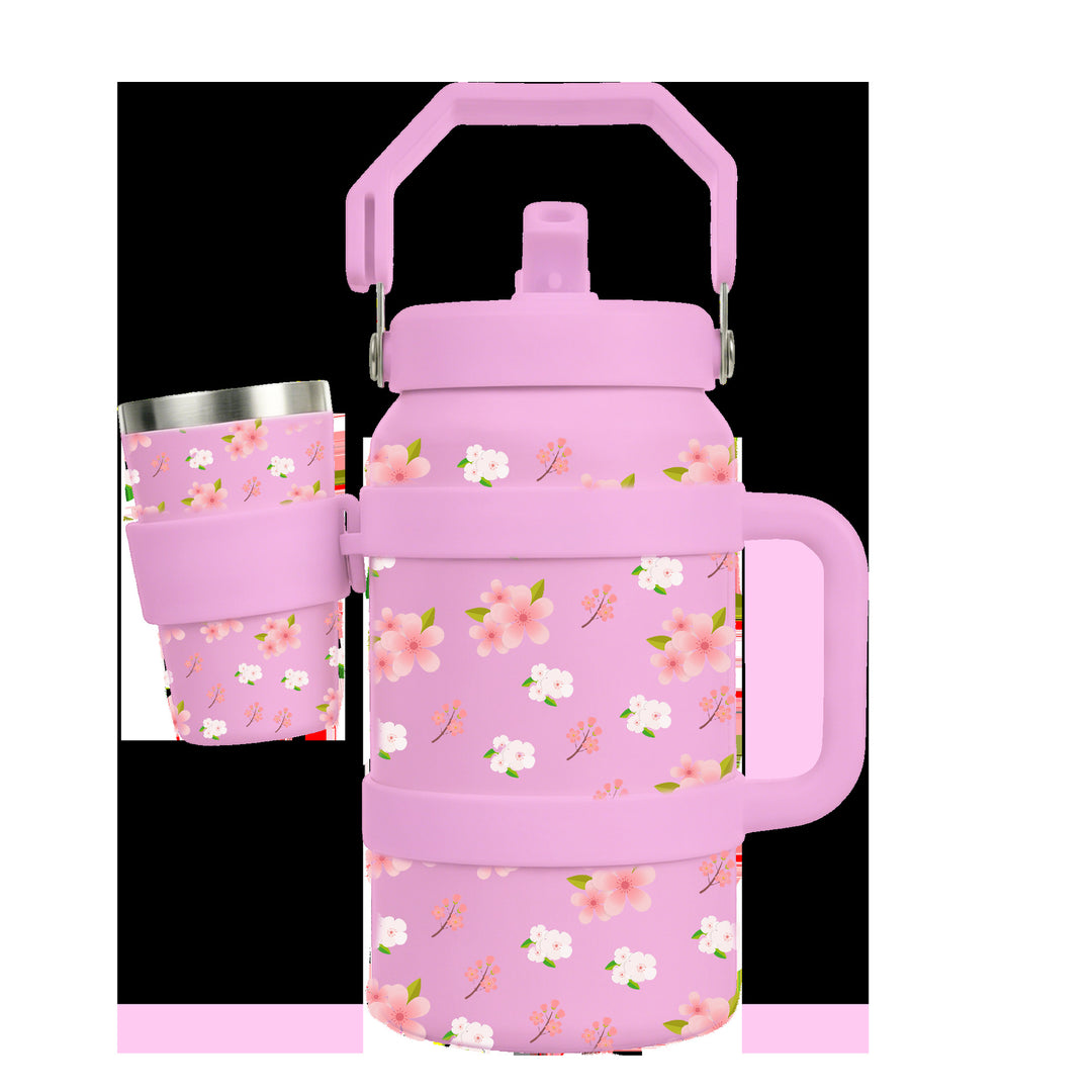 Ladies Insulated Drinking Bottle with Practical Carry Handle Bowlift
