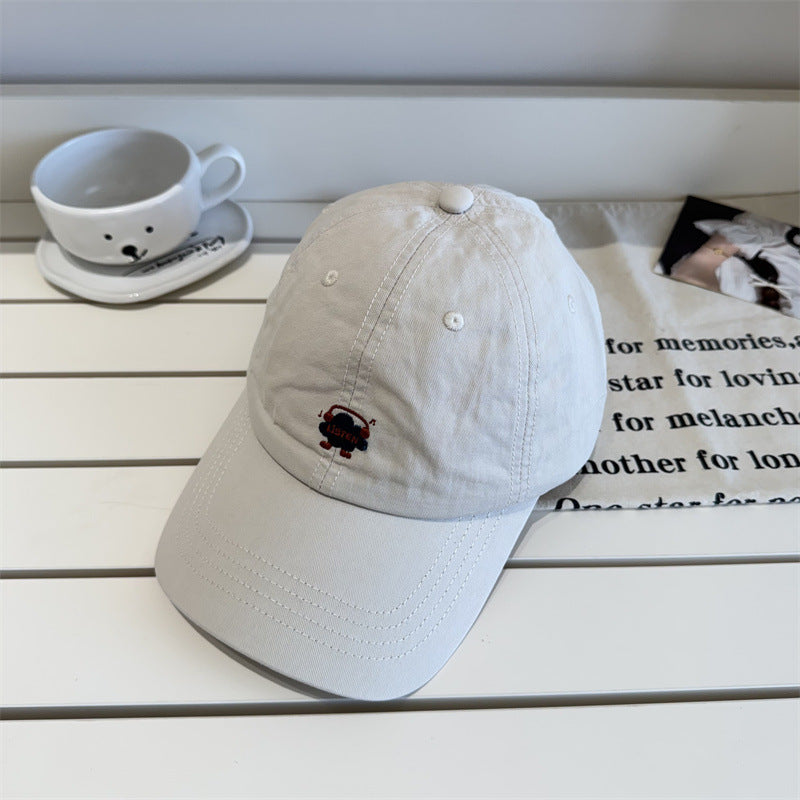 Women's Embroidered Cartoon-Themed Baseball Cap Bowlift