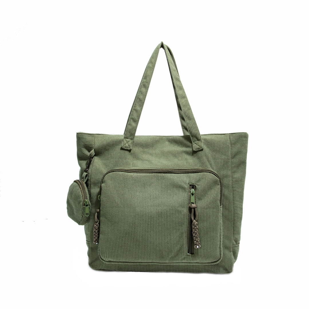 WoSpacious Multi-Pocket Canvas Tote Bag Bowlift
