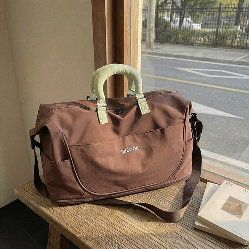 Stylish Leather Travel Duffel Bag