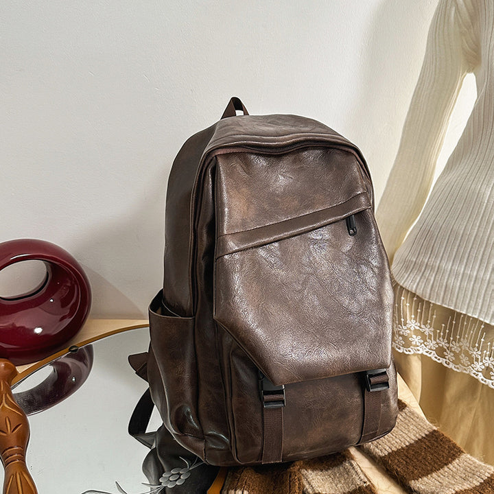 Vintage-Inspired Leather Backpack