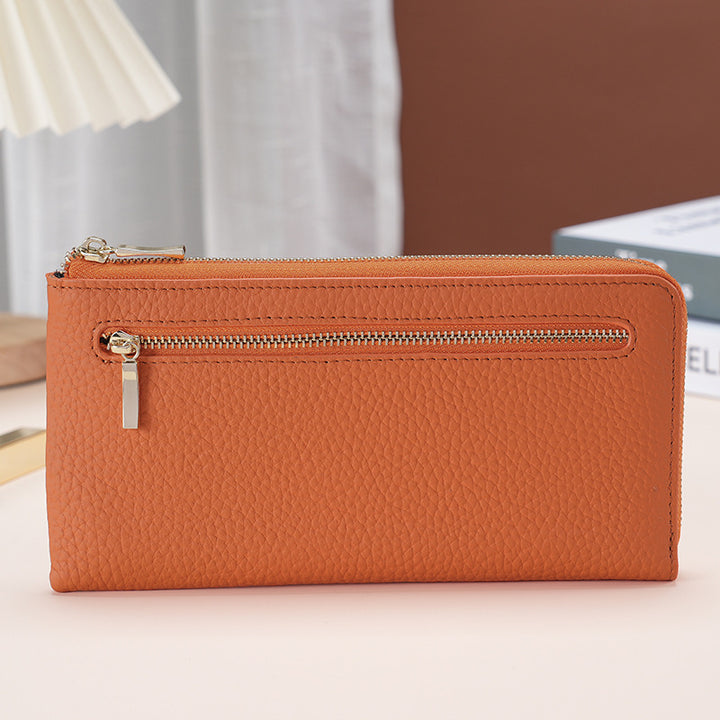 Premium Leather Zip Around Wallet