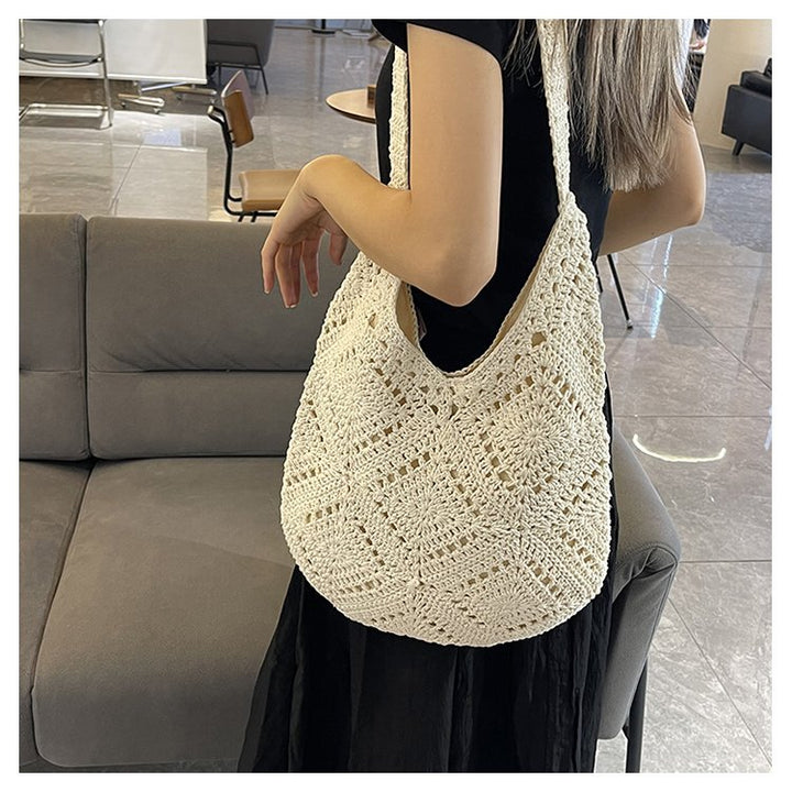 Natural and Hand-Knotted Casual Tote Bag Bowlift