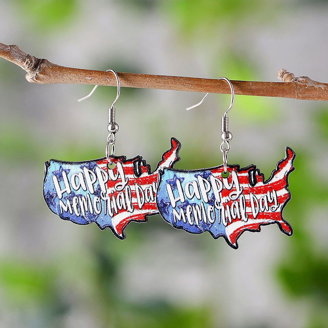Ladies leather boot charm earrings made of lightweight wood with fish hook closure Bowlift