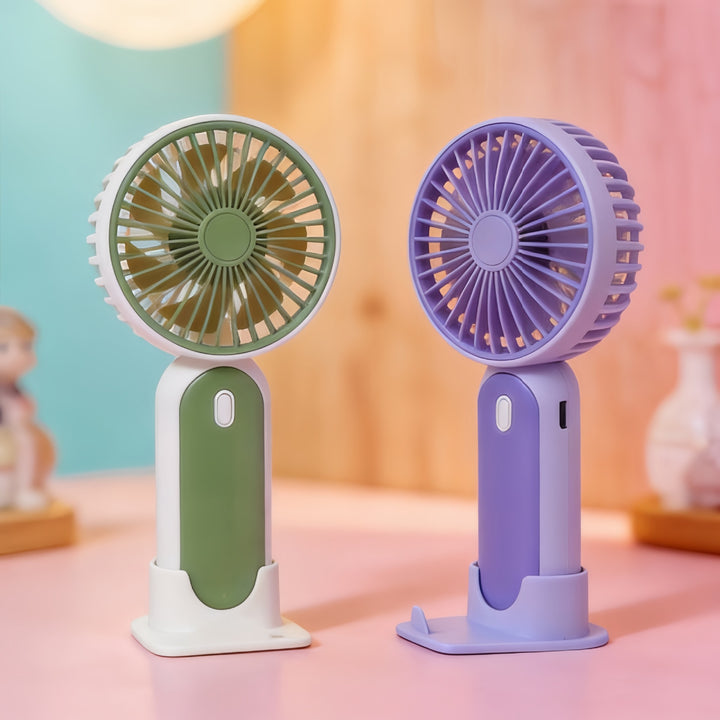 Portable Desktop Hand Fan with Multi-Stage Speed Control Bowlift