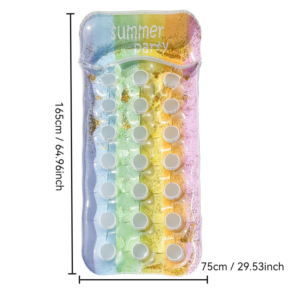 Women Inflatable Summer Lounge with Cup Holders Bowlift