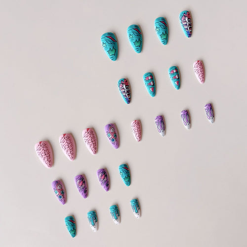 Creative nail art set with colorful 3D designs Bowlift