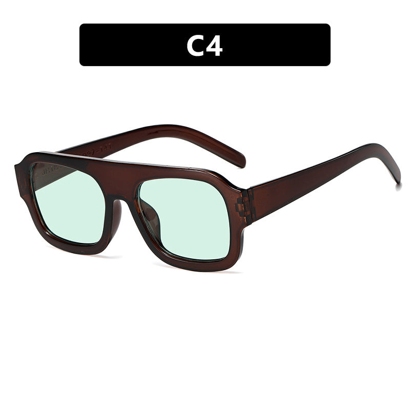 Women’s stylish square sunglasses with eye-catching animal print design Bowlift