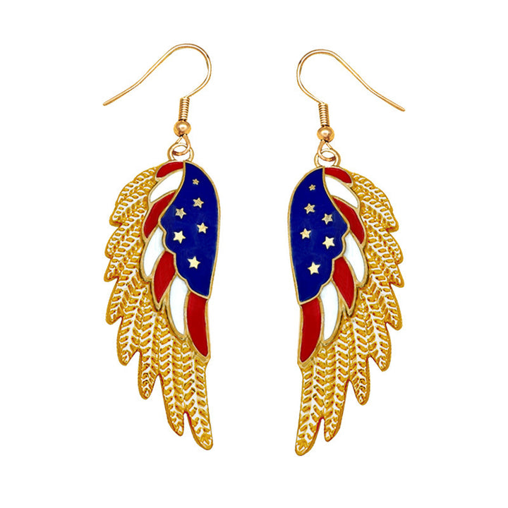 Women's earrings in flip-flop design with crystal embellishment and enamel flag motif Bowlift