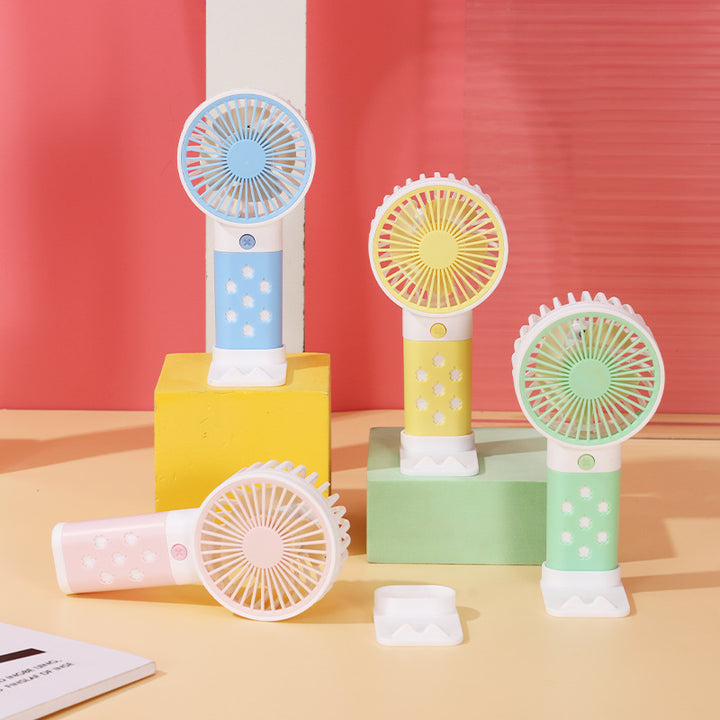 Women Portable Hand Fan with Ergonomic Handle and Adjustable Tilt Angle Bowlift