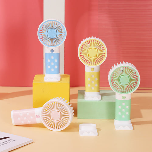 Women Portable Hand Fan with Ergonomic Handle and Adjustable Tilt Angle Bowlift