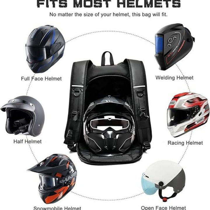 Motorcycle backpack with Reflective Safety Details Bowlift