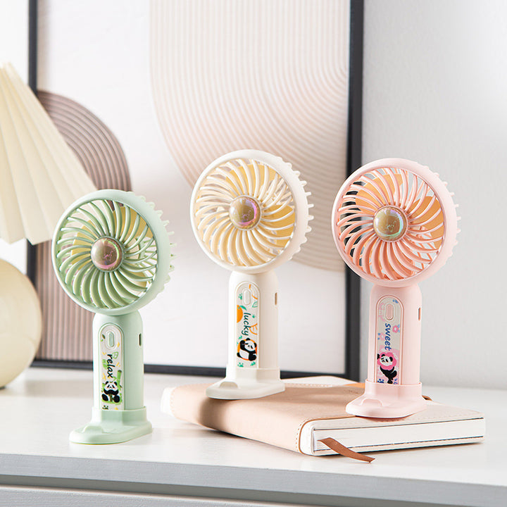 Portable Cartoon-Themed Handheld Fan Bowlift