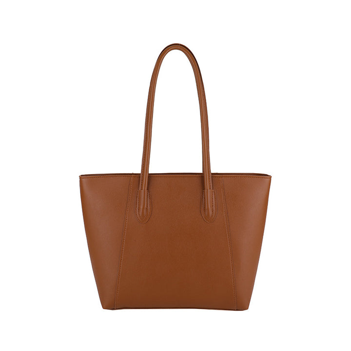 Minimalist Faux Leather Tote Bag Bowlift