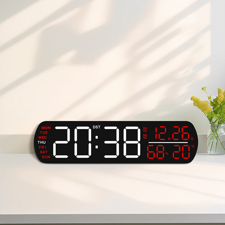 Digital wall clock with temperature and hygrometer display Bowlift
