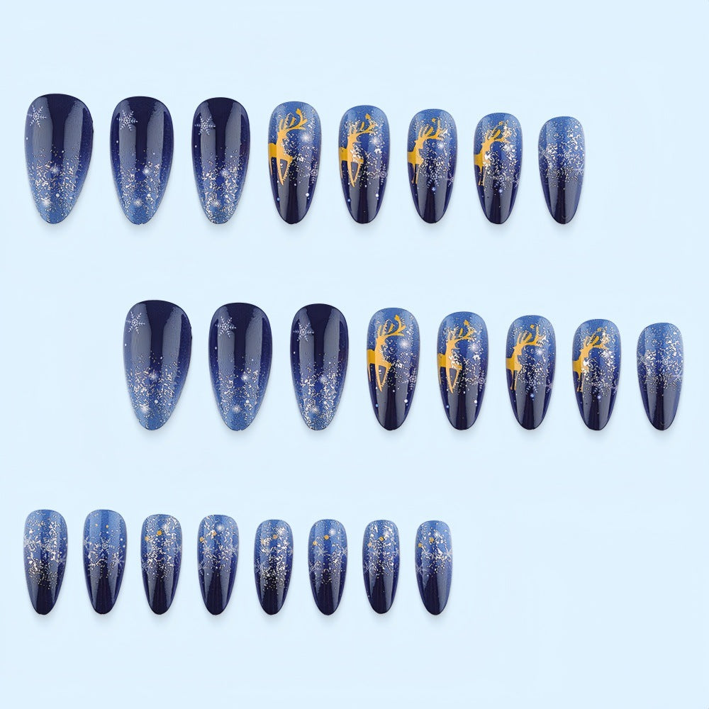 Creative artificial nails with winter motif Bowlift