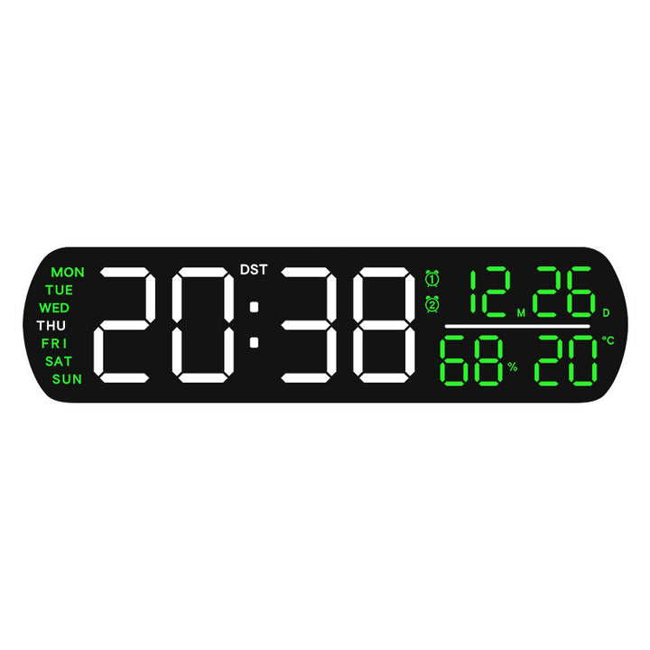 Digital wall clock with temperature and hygrometer display Bowlift