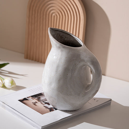 Elegant Stoneware Water Pitcher