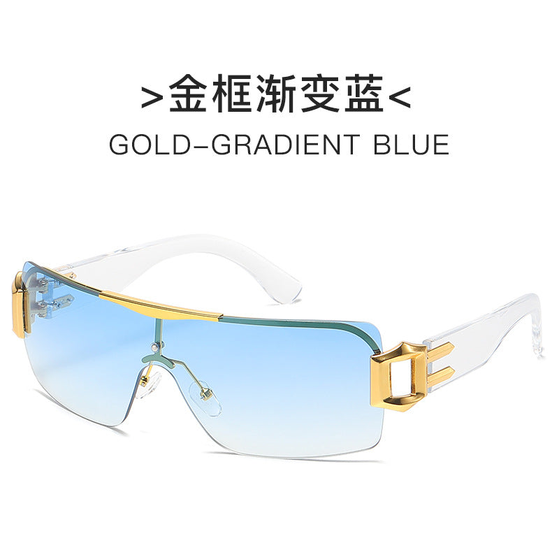 Women futuristic sunglasses with elegant transparent frame Bowlift