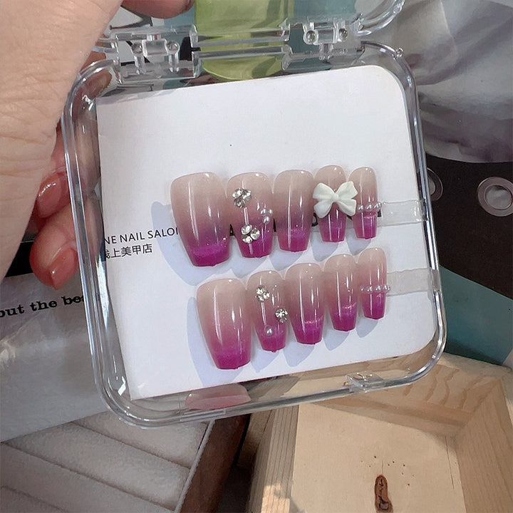 Glamorous Ombre Decorative Press-On Nail Set Bowlift