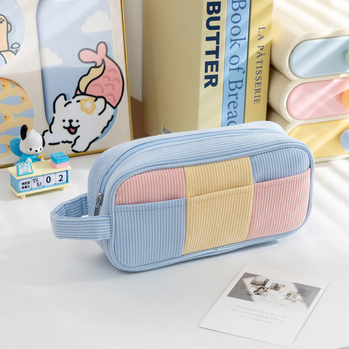 Stylish Textured Zippered Pencil Case Bowlift