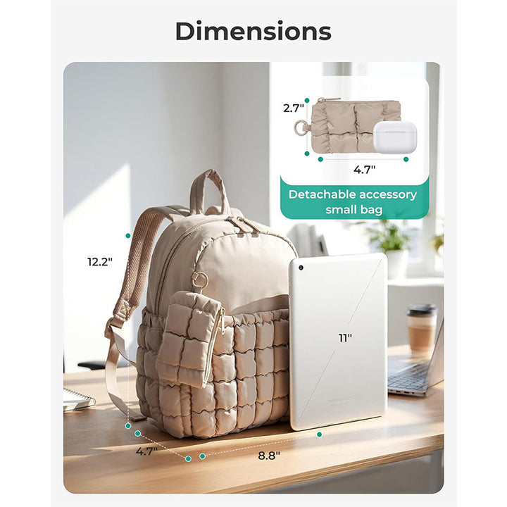 Quilted Puffer Backpack Bowlift