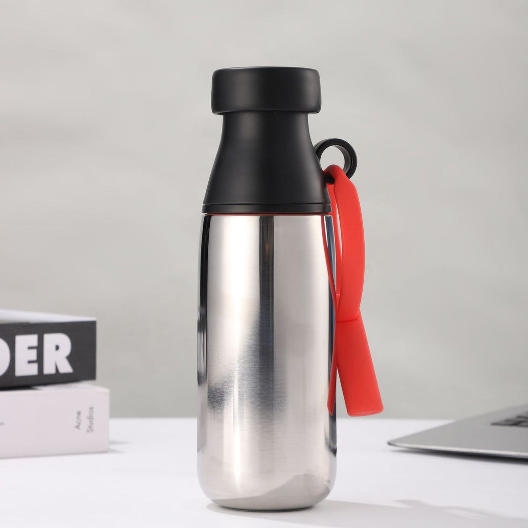 Women insulated water bottle with practical carrying strap Bowlift